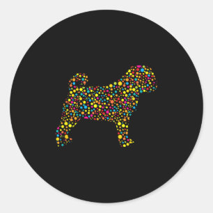 Pug Dog Lka Dot International Dot Day  Classic Round Sticker