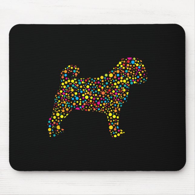 Pug Dog Lka Dot International Dot Day  Mouse Pad (Front)