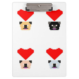 Pug Dog Lovers   The Love of All Pugs Clipboard