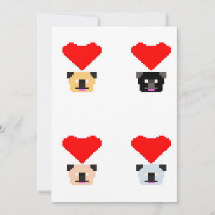Pug Dog Lovers The Love of All Pugs Holiday Card