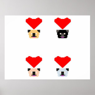 Pug Dog Lovers The Love of All Pugs Poster