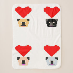 Pug Dog Lovers The Love of All Pugs Sherpa Blanket
