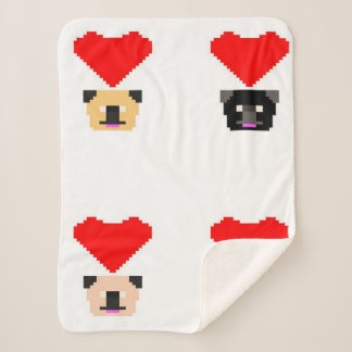 Pug Dog Lovers | The Love of All Pugs Sherpa Blanket