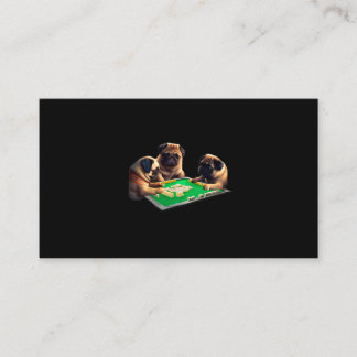 Pug Dog Mahjong Funny with Letters Mens Funny Clot Business Card