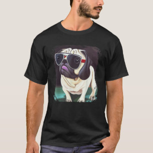 Pug Dog Mom Dad Cute & Pug Graphic Pug T-Shirt