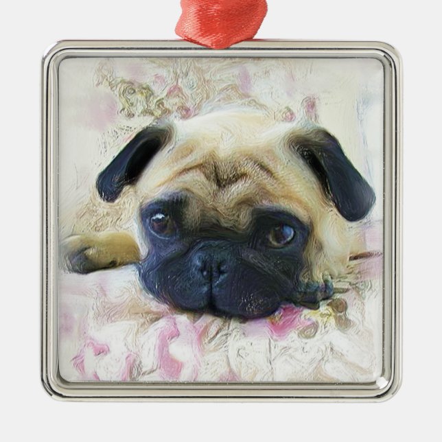 Pug dog ornament (Front)