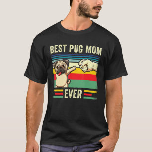 Pug Dog Owner Mum Retro Vintage- Puppy Pet Lover M T-Shirt