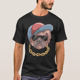 Pug Dog Owner Pixel Art T-Shirt