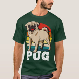 Pug Dog Owner Retro Cute T-Shirt