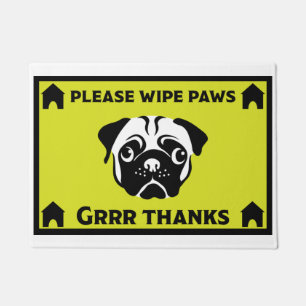 Pug Dog Owners Home Doormat