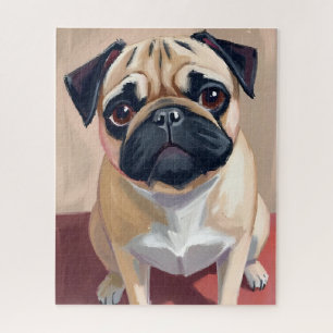 Pug Dog Pet Painting  Jigsaw Puzzle