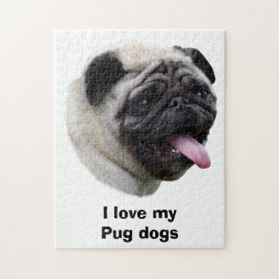 Pug dog pet photo portrait jigsaw puzzle