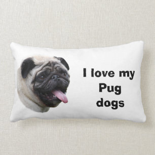 Pug dog pet photo portrait lumbar cushion