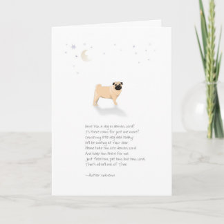 Pug Dog Pet Sympathy-Male-Insert Pet Name Card