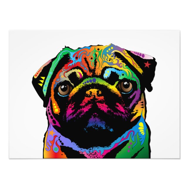 Pug Dog Photo Print (Front)