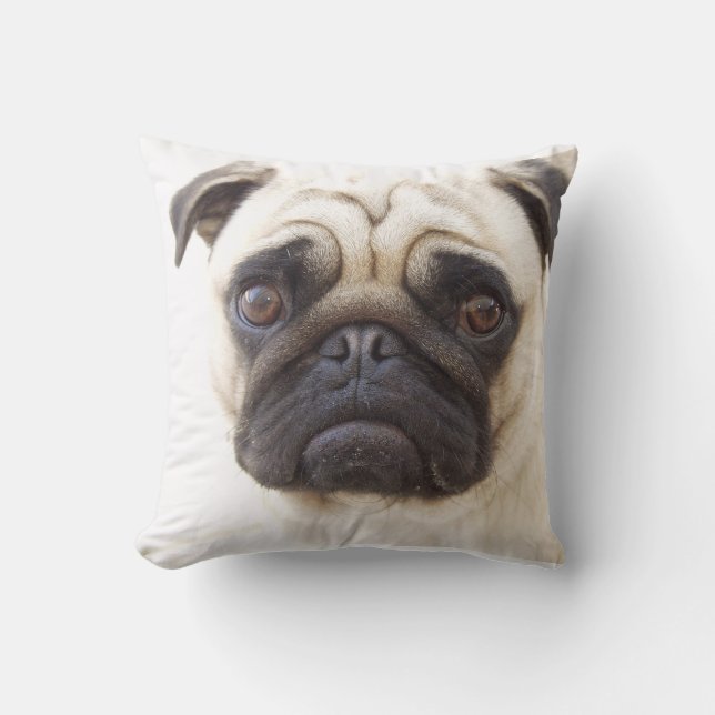 Pug Dog Pillow (Front)