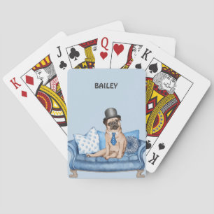 Pug Dog Playing Cards