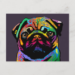 Pug Dog Postcard