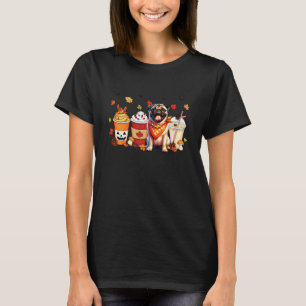 Pug Dog Pumpkin Spice Coffee Women Men Fall Autumn T-Shirt