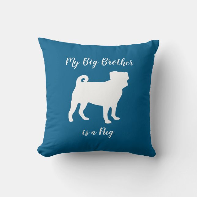 Pug Dog Puppy Baby SHower Cushion (Front)