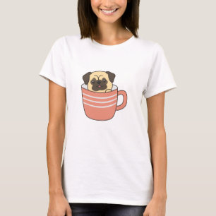 Pug Dog Puppy Boy Friends Dogs In Mug T-Shirt