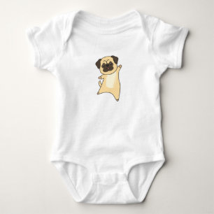 Pug Dog Puppy cute animals for Kids dogs Baby Bodysuit