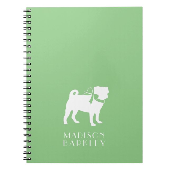 Pug Dog Puppy Notebook (Front)