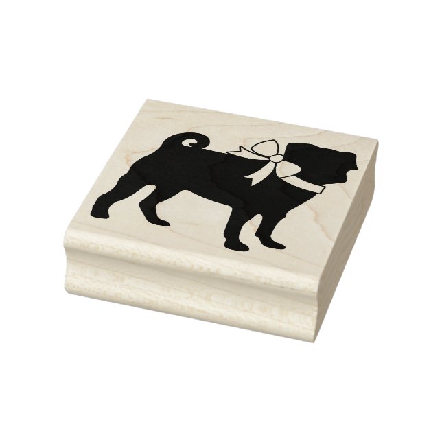 Pug Dog Puppy Rubber Stamp (Stamp)