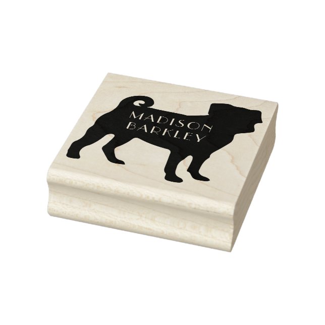 Pug Dog Puppy Rubber Stamp (Stamp)