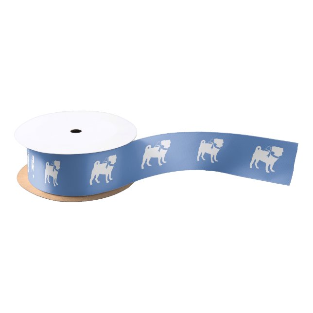 Pug Dog Puppy Satin Ribbon (Spool)