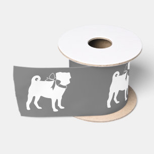 Pug Dog Puppy Satin Ribbon