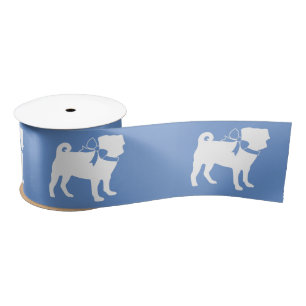 Pug Dog Puppy Satin Ribbon