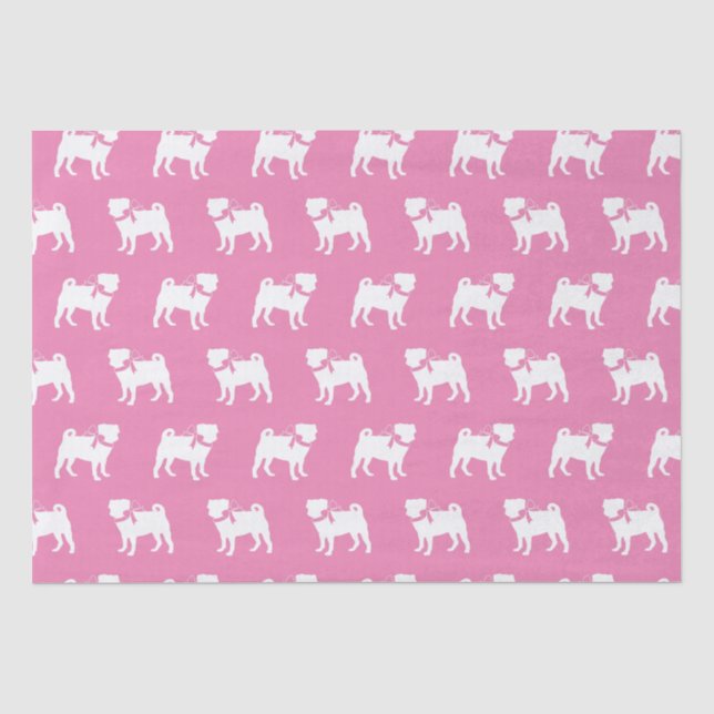 Pug Dog Puppy Tissue Paper (Front)