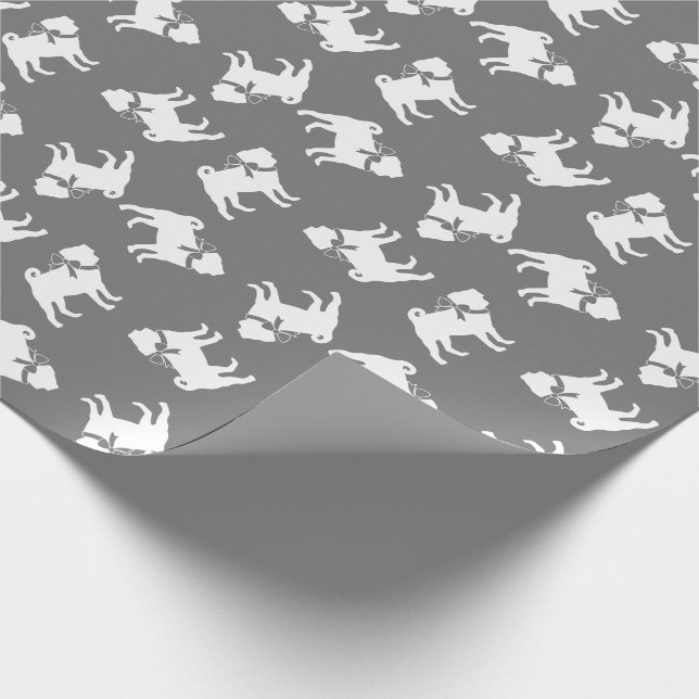 Pug Dog Puppy Wrapping Paper (Corner)