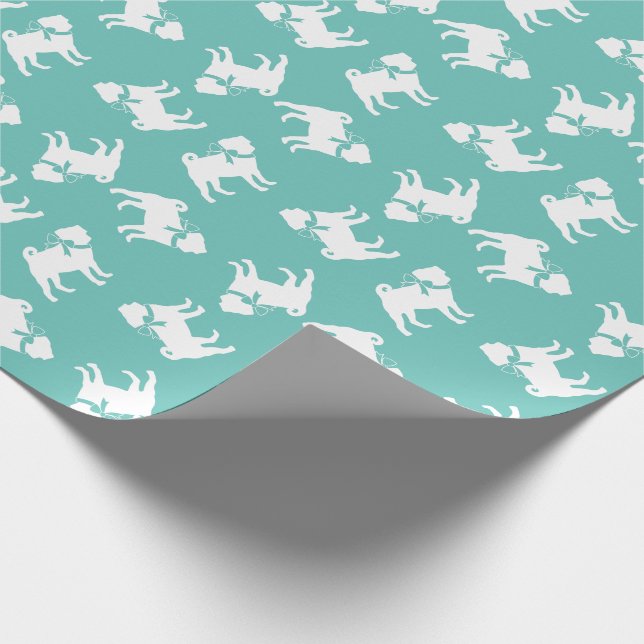 Pug Dog Puppy Wrapping Paper (Corner)