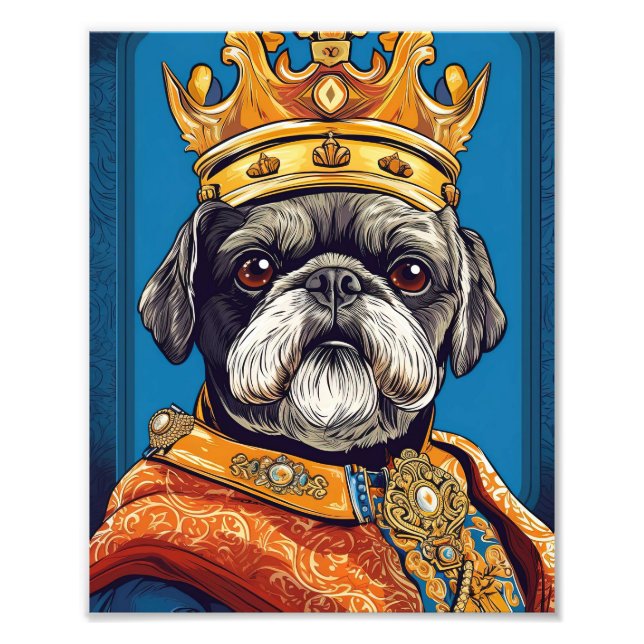 Pug Dog Queen  Photo Print (Front)
