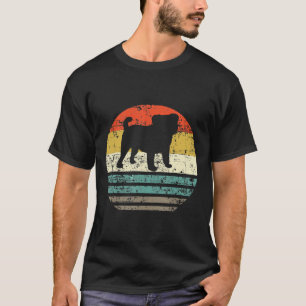Pug Dog Retro Vintage 60s 70s 80s Silhouette Gifts T-Shirt