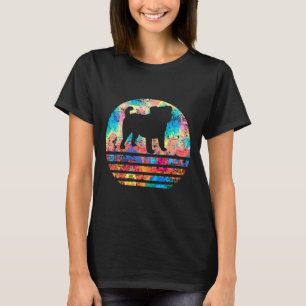 Pug Dog Retro Vintage 60s 70s 80s Silhouette s Pai T-Shirt