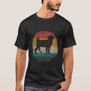 Pug Dog Retro Vintage Silhouette Dog Dad Father T-Shirt
