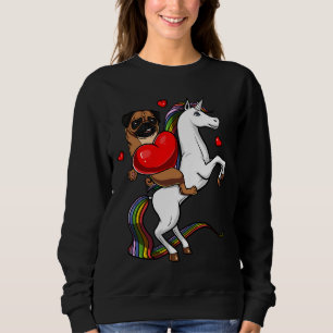 Pug Dog Riding Unicorn  Classic T-Shirt 313 Sweatshirt