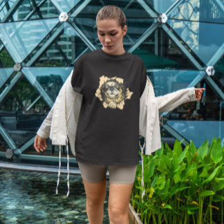 Pug Dog Ripped Wall T-Shirt
