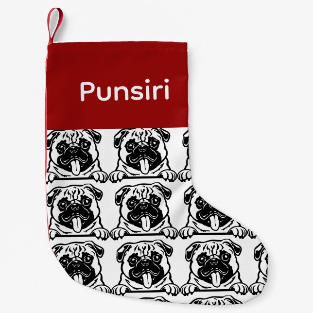 Pug dog socks Customised dog Socks - Put Y  (Front)