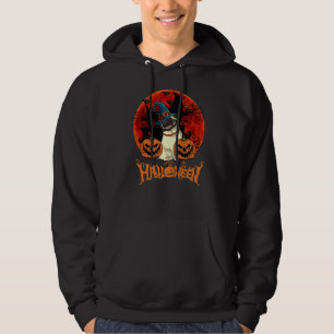 Pug Dog Witch Pumpkin Ghost House Halloween Night Hoodie
