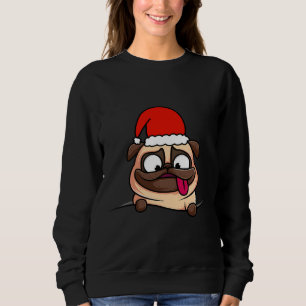 Pug Dog With Santa Hat Classic T-Shirt 981 Sweatshirt