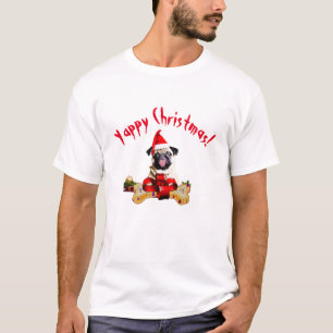 Pug Dog Yappy Christmas Funny T-Shirt