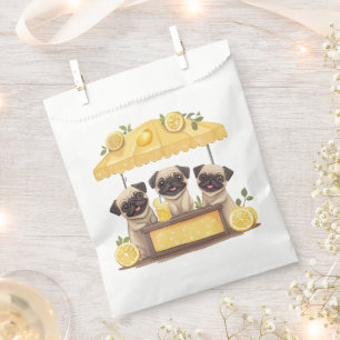 Pug Dogs Lemonade Stand Favour Bag