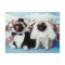 Pug Dogs Wedding Postcard
