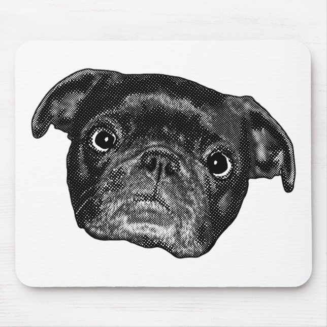 Pug Dot Work Joy Mouse Pad (Front)