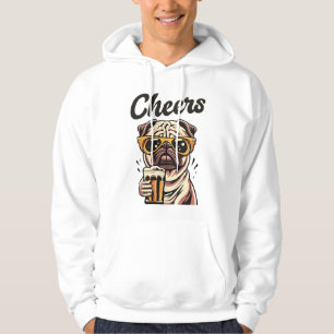 Pug Drinking Beer Meme  Hoodie