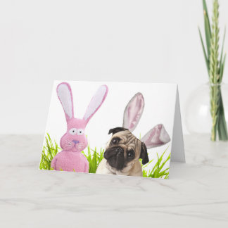 Pug Easter Card